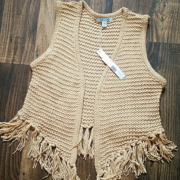 NWT she + sky medium fringe sweater vest - Picture 2 of 7